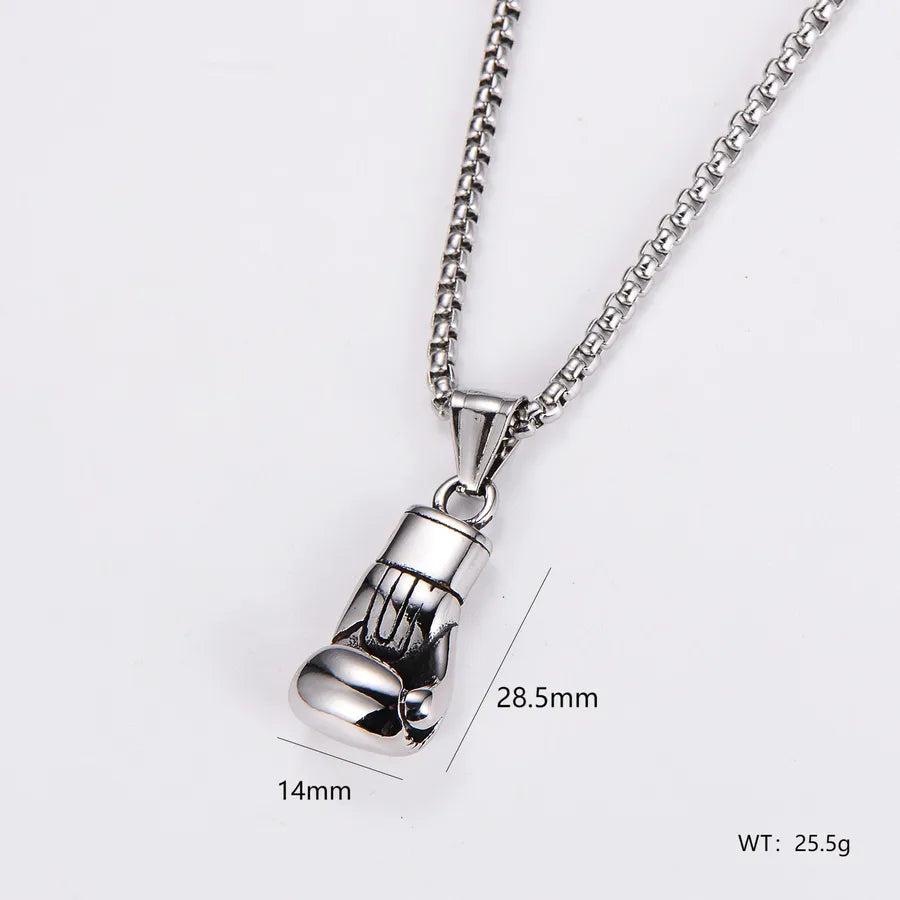Wholesale Jewelry Retro Punk Round 304 Stainless Steel Pendant Necklace box chain