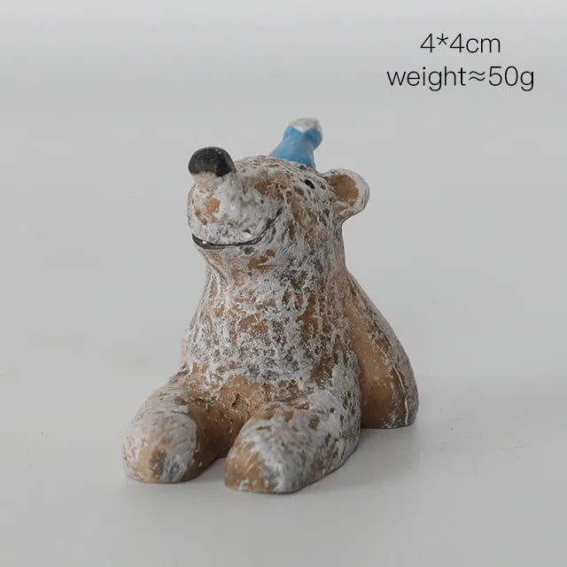 cute cartoon resin ornaments artificial decorations