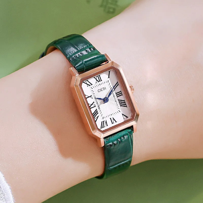 Japanese Style Solid Color Buckle Quartz Watch Women's Watches