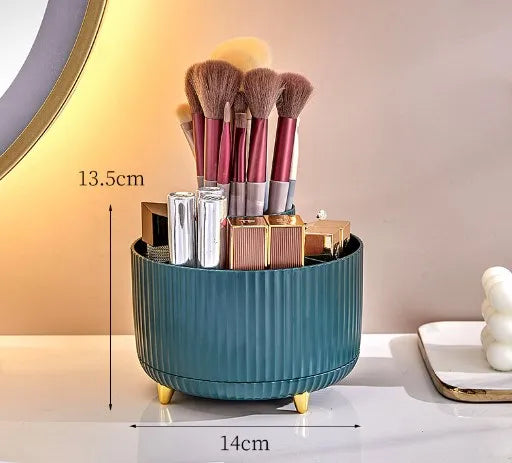 solid color simple portable dustproof makeup tools storage box