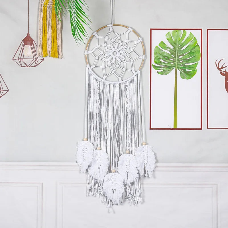 Nordic Style Vacation Dreamcatcher rope Iron Tapestry Dreamcatcher Artificial Decorations