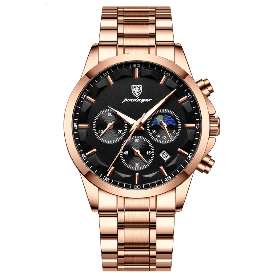simple style solid color single folding buckle quartz men's watches