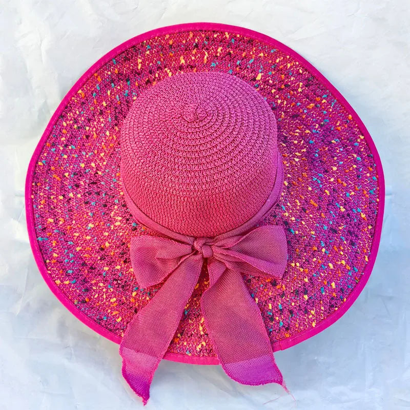 Women's Vacation Beach Solid Color Big Eaves Sun Hat