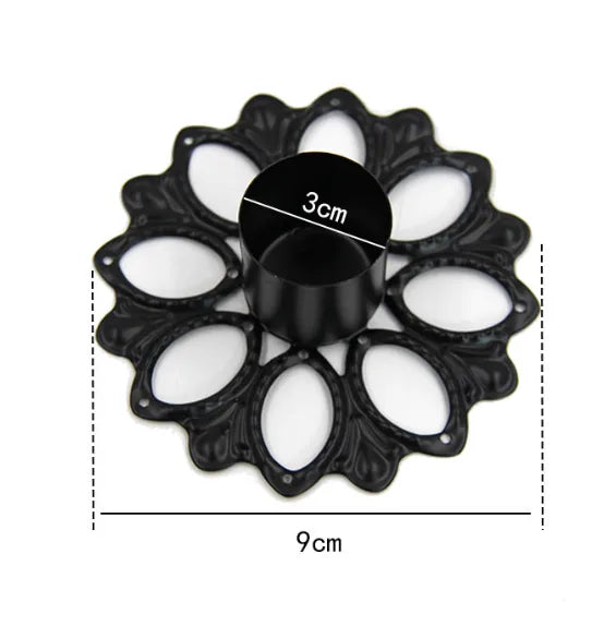 Simple Style Leaves Solid Color Iron candlestick Artificial Decorations
