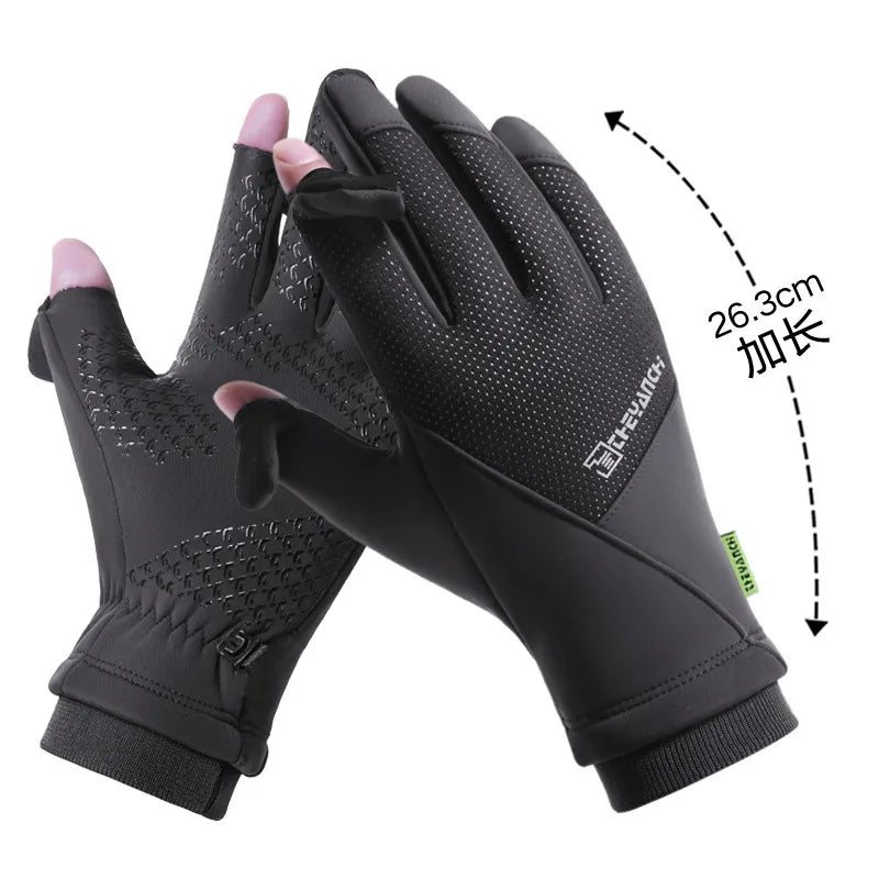 Cycling gloves winter Q9063 Waterproof warm velvet touch screen windproof motorcycle fitness outdoor sports gloves