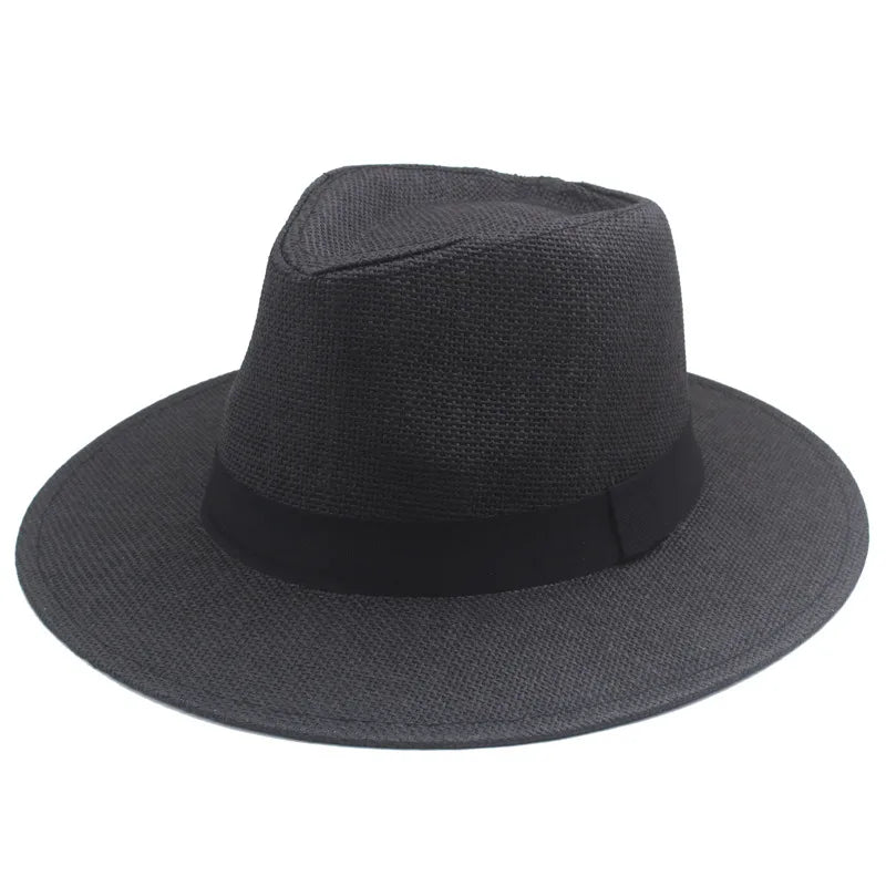 Unisex Retro Classic Style Solid Color Flat Eaves Sun Hat