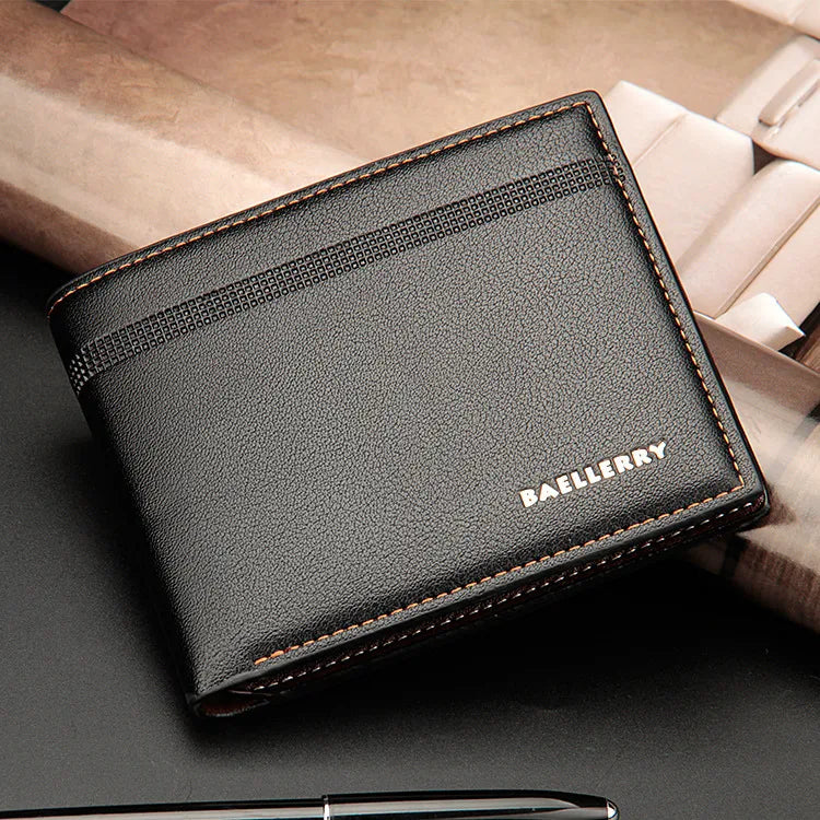 men's stripe paint finish wallets