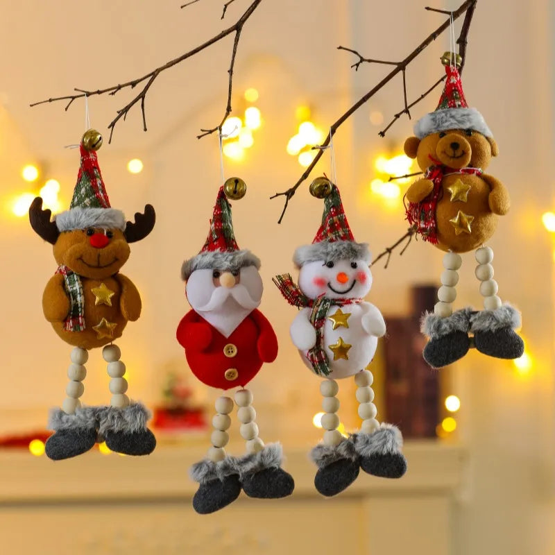 Christmas Cartoon Style Bear Snowman Daily Festival Hanging Ornaments