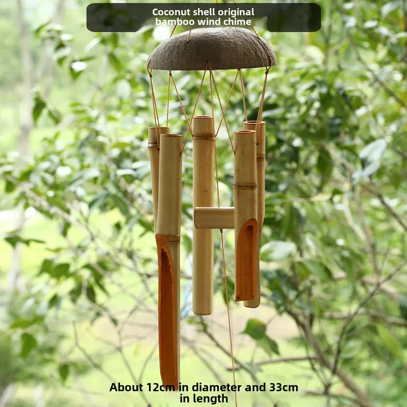 Creative Features Bamboo Wind Bell Hanging Ornaments Bamboo Bell Decoration Feng Shui Gift Bamboo Tube Wind Bell