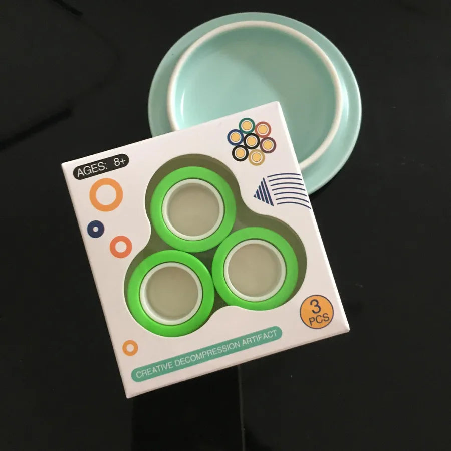 Spot wholesale fingertip gyro finger magnetic ring decompression toy magnetic ring gyro fingertip decompression magnetic