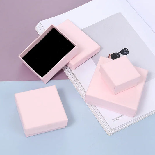 1 piece fashion solid color paper jewelry boxes