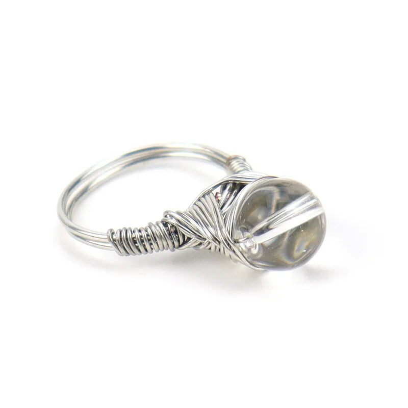 retro geometric agate plating rings 1 piece