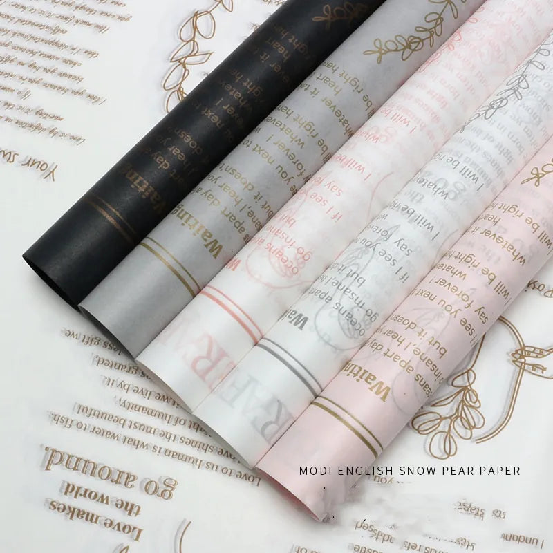 Elegant Romantic Letter Sydney Paper Daily Date Korean Floral Wrapping Paper Party Supplies Gift Wrapping Supplies 1 Pack of 20 Sheets