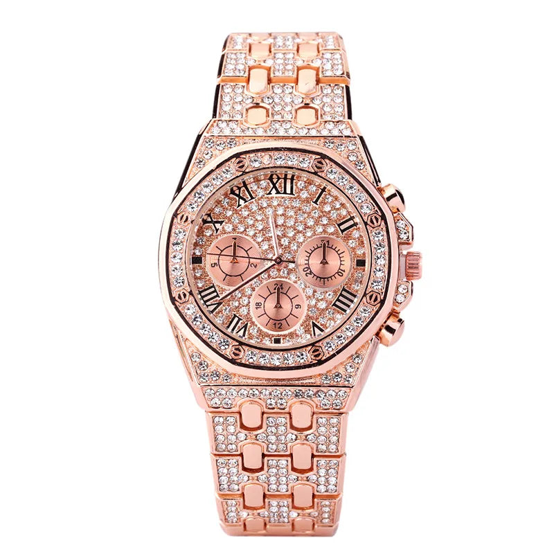 Casual Round Single Folding Buckle Quartz Men's Watches