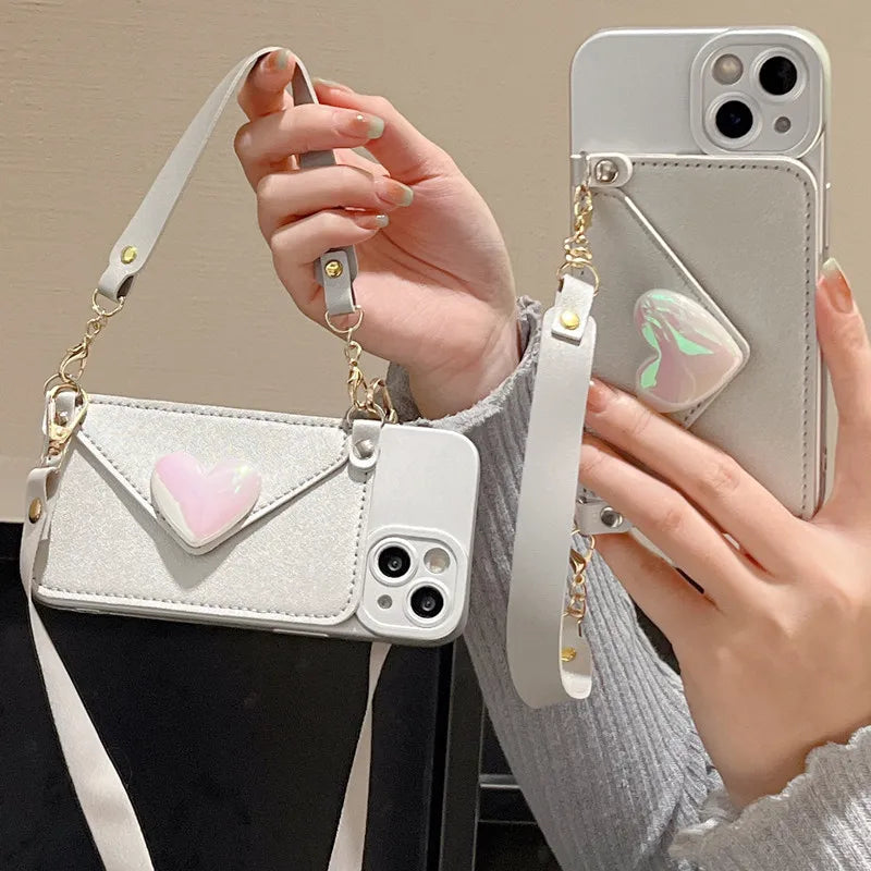 Silica Gel Heart Shape Retro Sweet Phone Cases Phone Accessories
