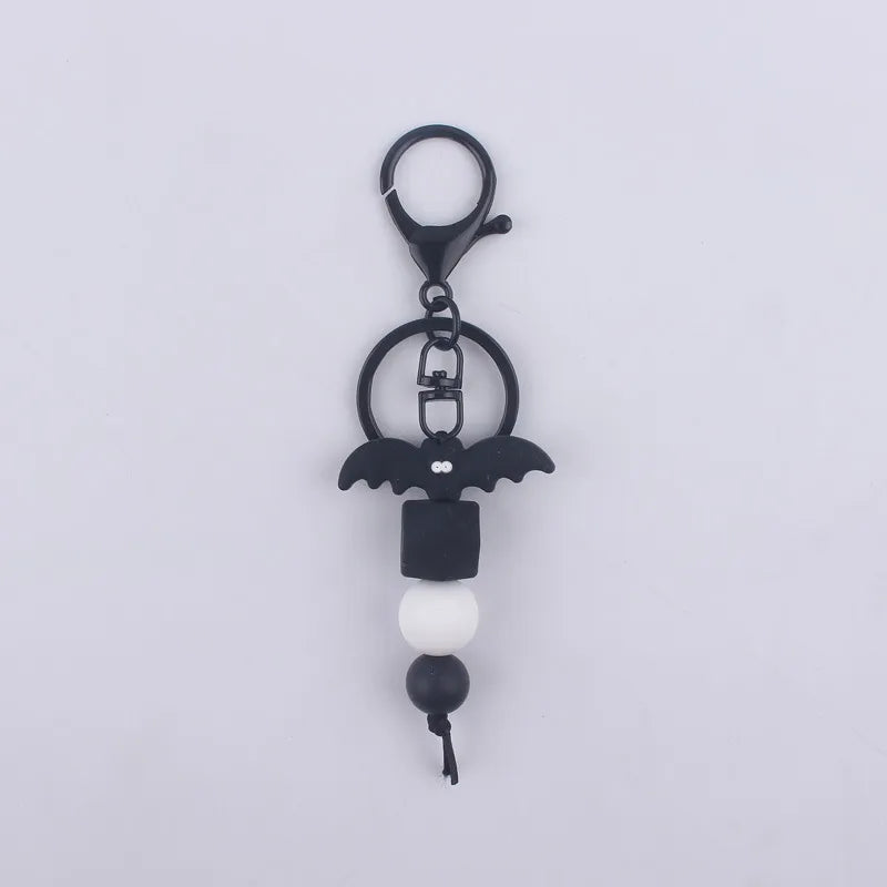 Cartoon Style Spider Bat Silica Gel Halloween Unisex Bag Pendant Keychain