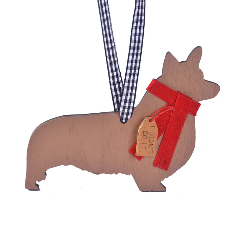 Christmas Decorations Scarf Dog Pendant Christmas Tree Ornaments Scene Dressing Up Supplies Classical American New Style