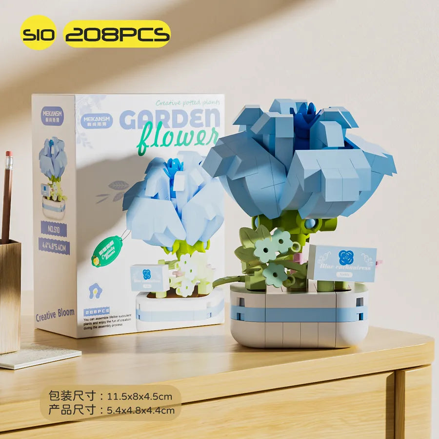Kids(7-16Years) Flower Plastic Building Toys