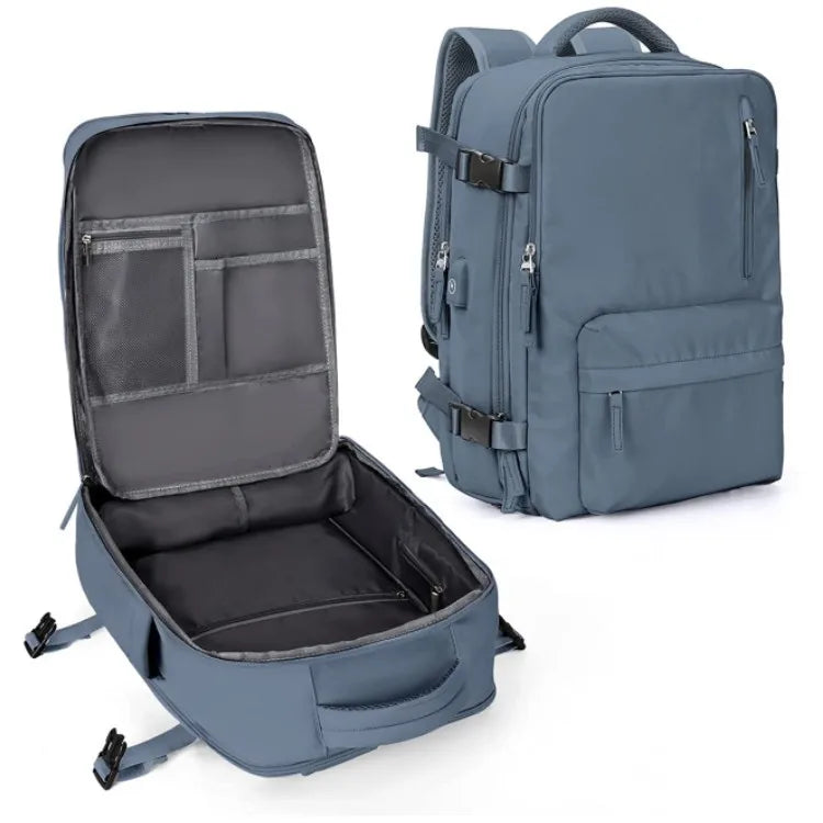 In stock large capacity travel bag wash bag portable storage bag travel wash suit USB backpack storage