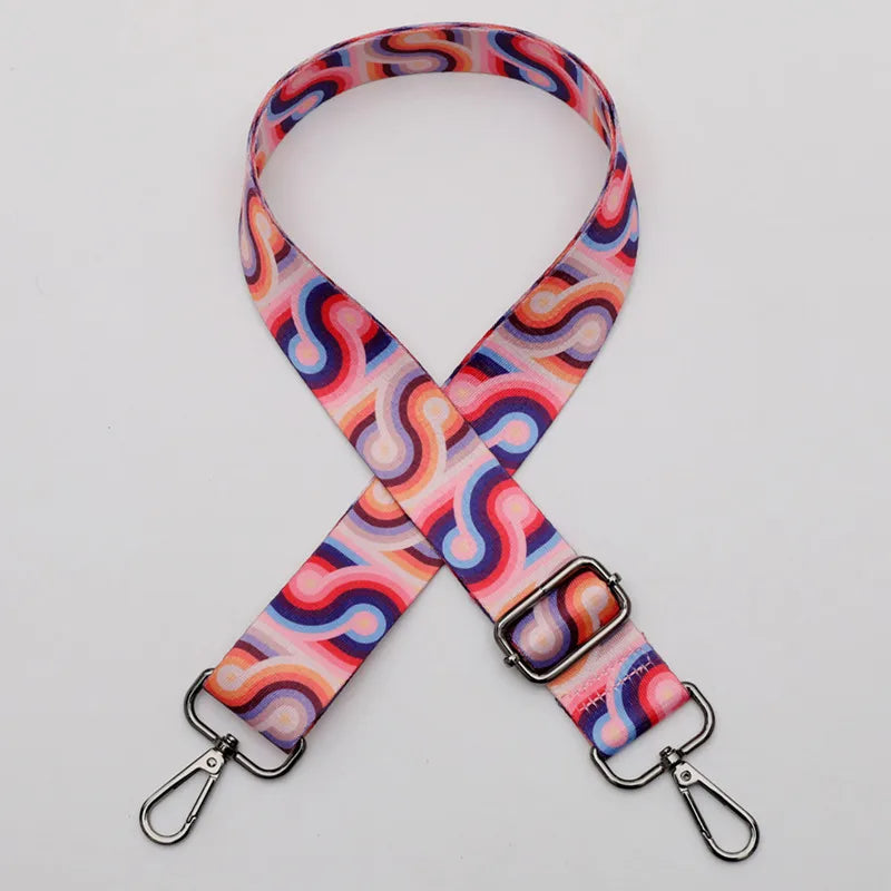 Polyester Stripe Lingge Leopard Bag Strap