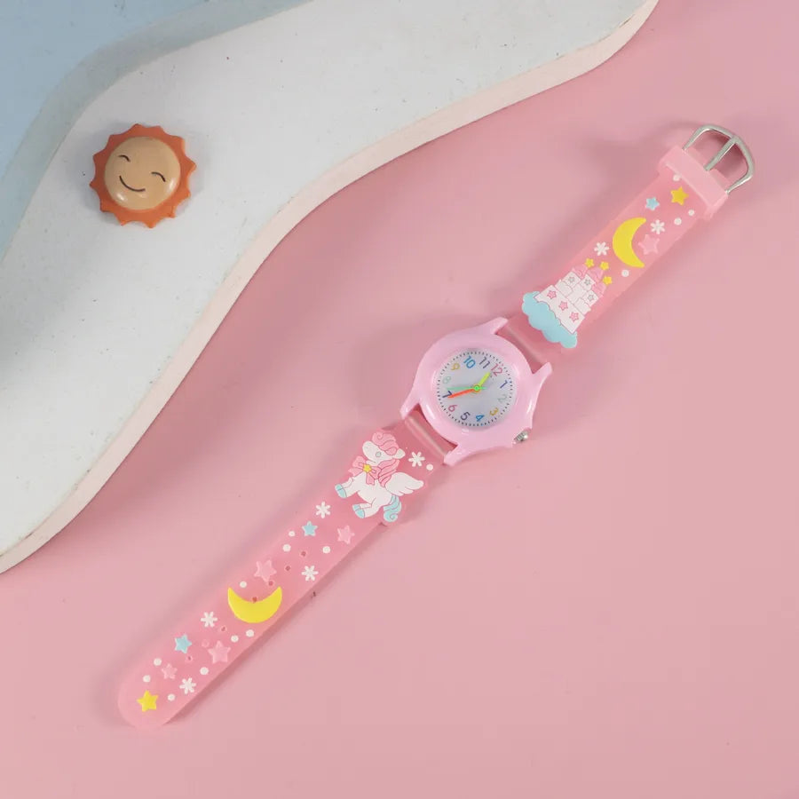 New PVC Color Case Cartoon Children's Quartz Watch Cute Creative Toy Watch Primary School Boys Girls Watch