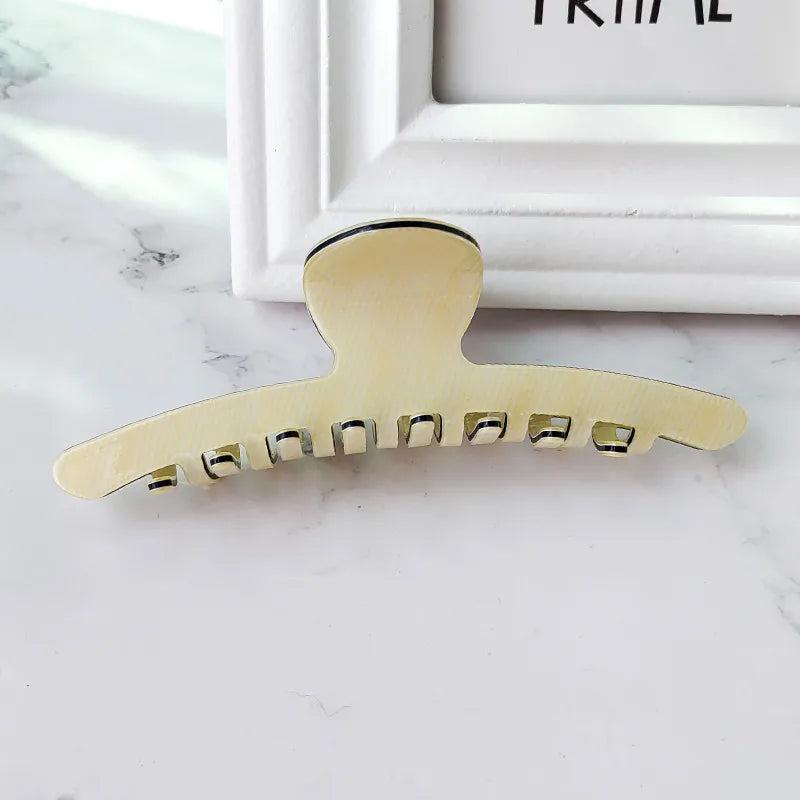 Elegant Large Size French Style Shark Clip Hair Accessories Women's Fashion Acetate Hair Grips New Version Forest System