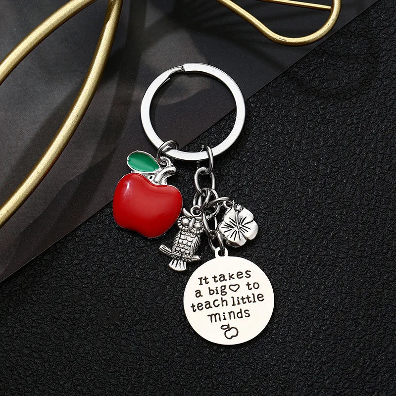 Explosions teacher's Day Gift Engraving Stainless Steel Keychain teacher Valentine's Day Birthday Commemoration