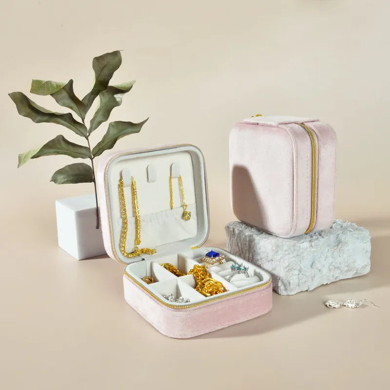 1 Piece Flannel Elegant Simple Style Home Daily Solid Color Jewelry Boxes