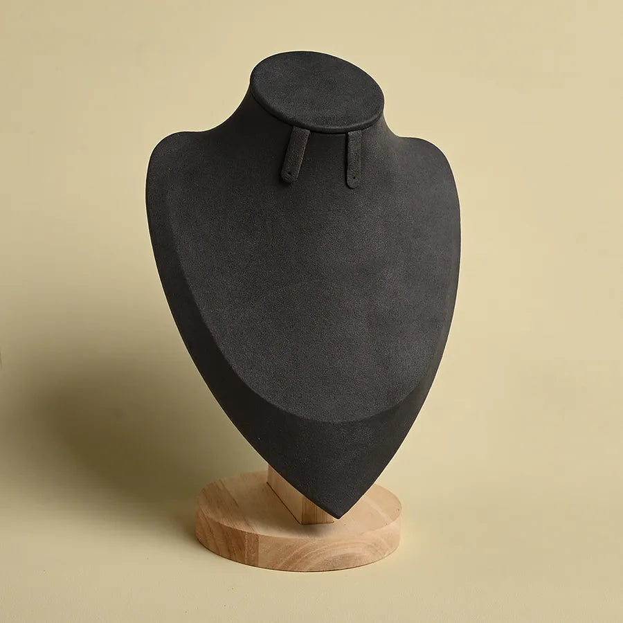 Wooden Mannequin Necklace Earring Jewelry Display Stand Portrait Model Jewelry Accessory Show Rack Handmade Simple Style