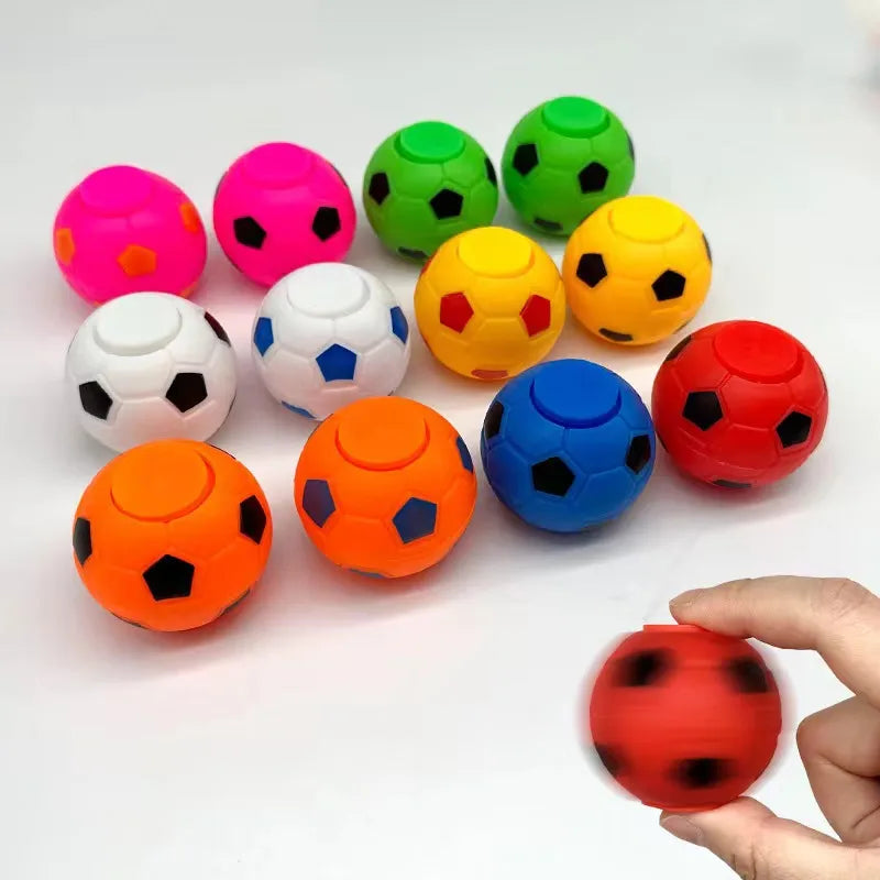 led light-emitting small football fingertip spinning gyro decompression toy