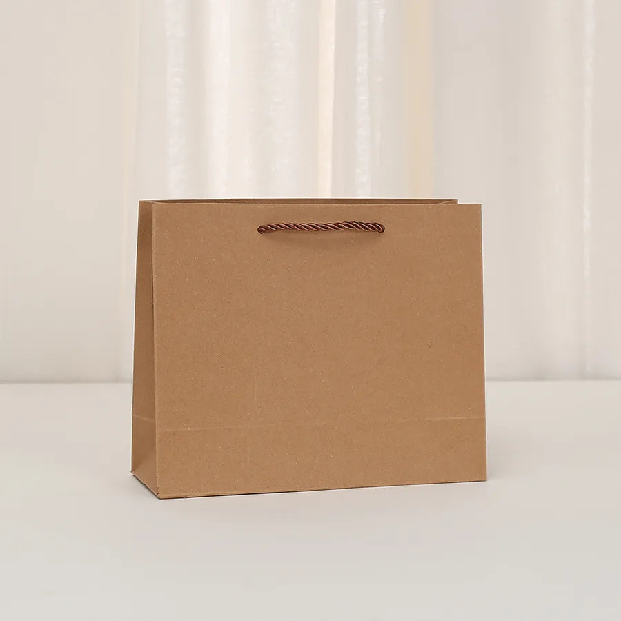 Simple Style Solid Color Kraft Paper Daily Birthday Gift Bags Party Supplies Gift Wrapping Supplies 1 Piece