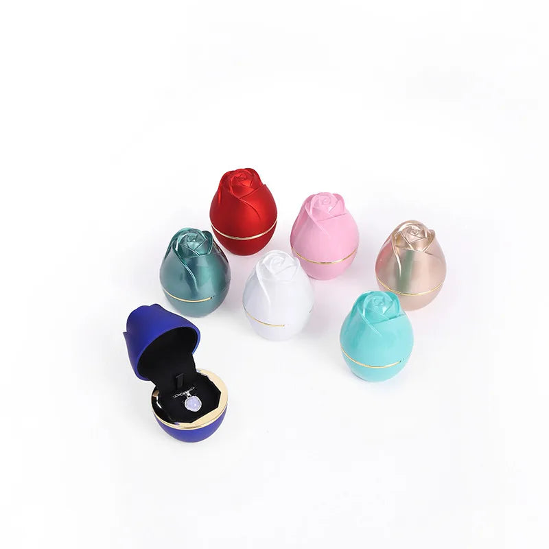 plastic Microfiber Rose Solid Color Jewelry Boxes