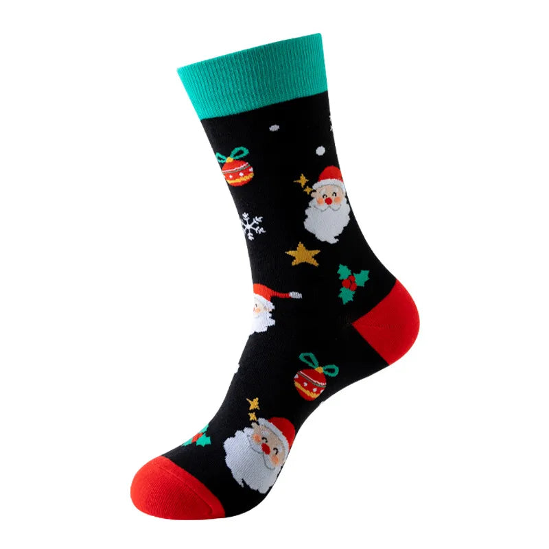 Christmas Cute Modern Style Unisex Christmas Tree Gingerbread Snowman Cotton Polyester Ankle Socks A Pair