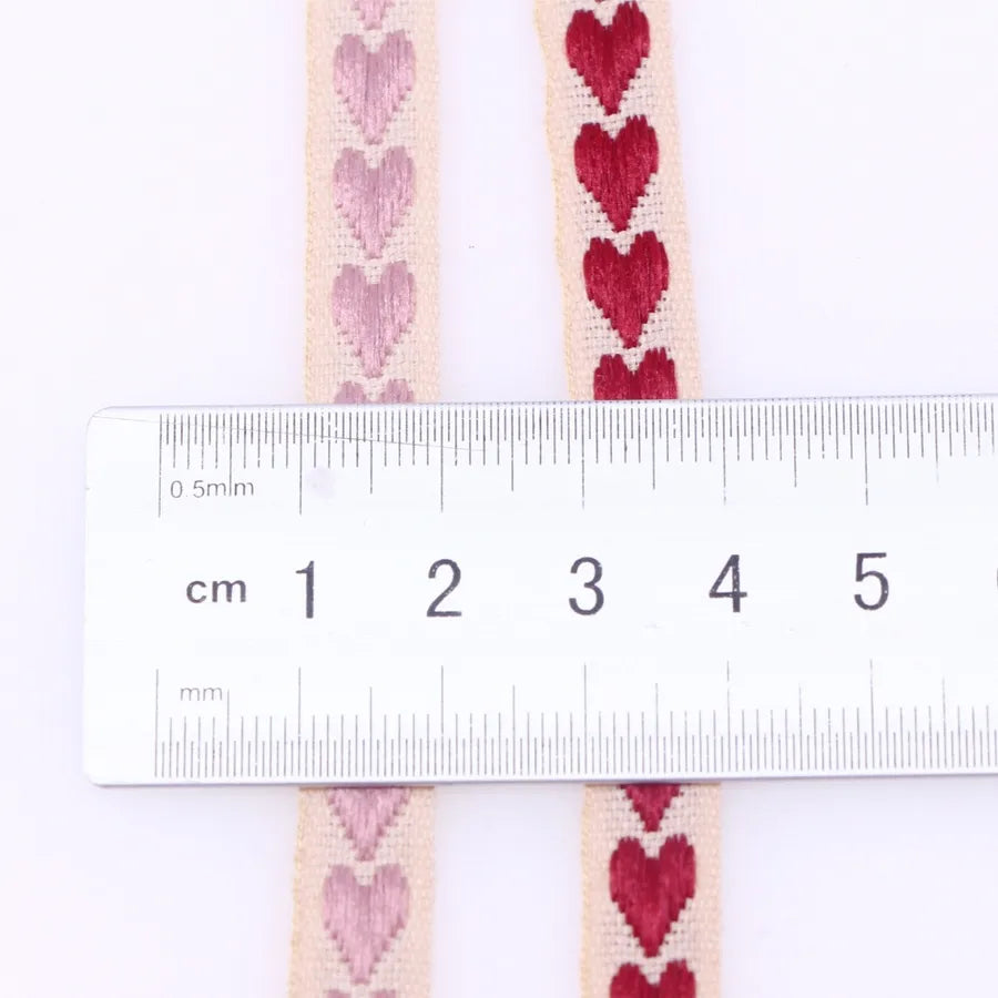 Casual Elegant Simple Style Heart Shape Cotton Holiday Wedding Birthday Colored Ribbons Party Supplies Gift Wrapping Supplies 1 Roll