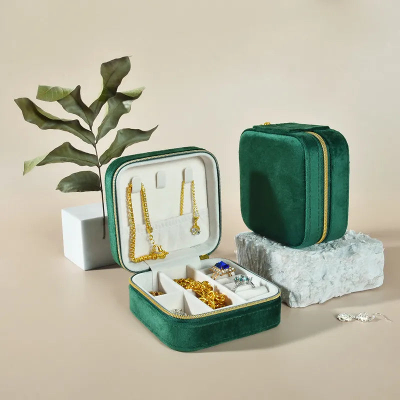 1 Piece Flannel Elegant Simple Style Home Daily Solid Color Jewelry Boxes