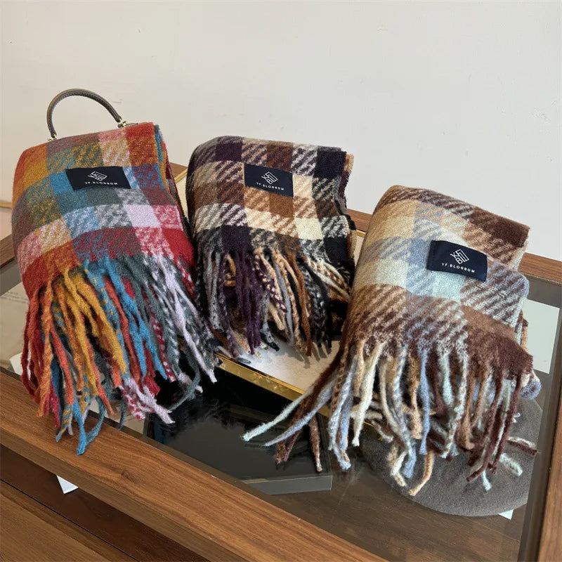 Women's Classic Style Lattice Polyester Scarf