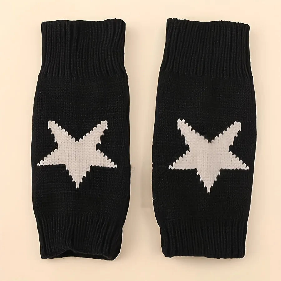 Unisex Cute Geometric Warm Gloves