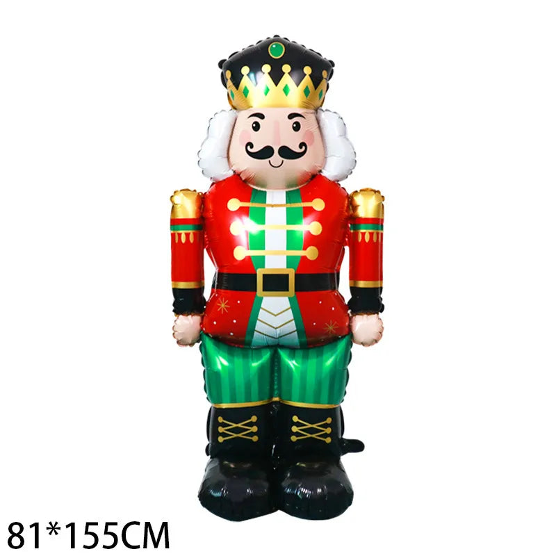 Christmas Santa Claus Gift Box Snowman Aluminum Film Party Balloons