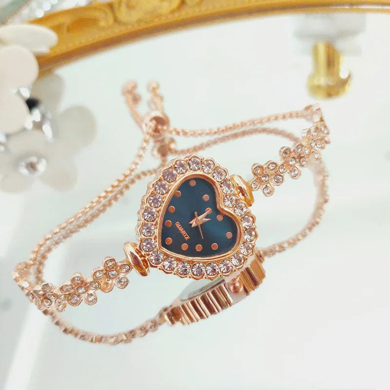 Elegant Lady Heart Shape Buckle Quartz Watch Women's Watches