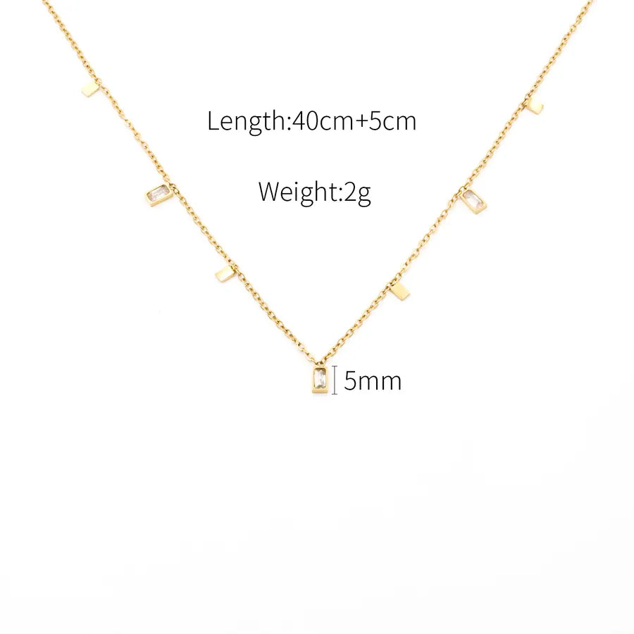 Wholesale Jewelry Elegant Lady Geometric 304 Stainless Steel Plating cable chain Necklace