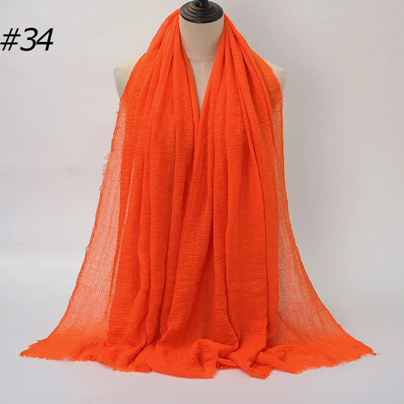 fashion solid color cotton pashmina scarves