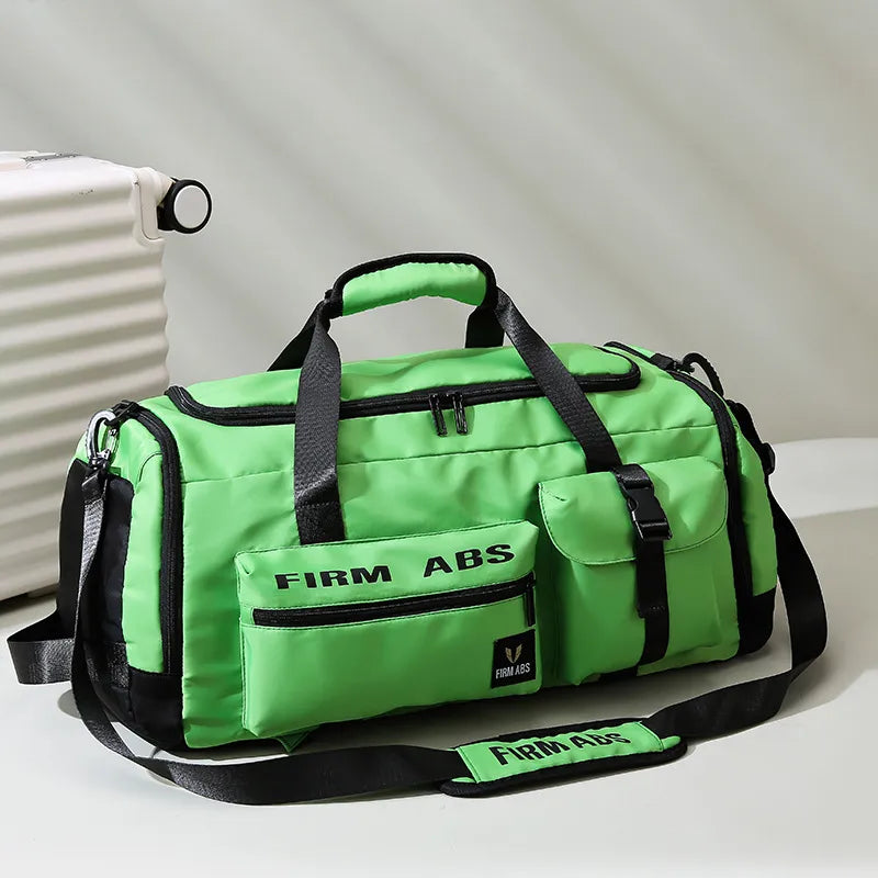 New Large Capacity Letter Travel Backpack Multi-purpose Portable Dry and Wet Separate Shoes Luggage Bag Oxford Cloth Fitness Bag