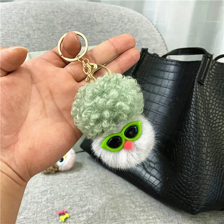 cute funny doll metal unisex bag pendant keychain