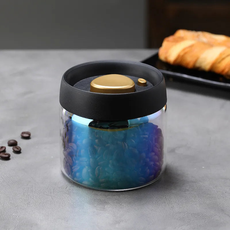 Simple Style Solid Color Glass Storage Container Box