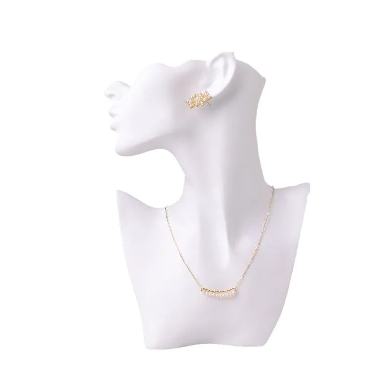High-End Resin Portrait Jewelry Necklace Display Stand Nordic Style Counter Model Photography Props Integrated Design