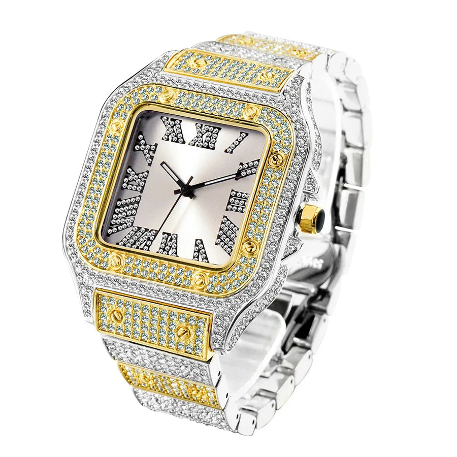 Fashion Geometric Butterfly Double Snap Quartz Men's Watches