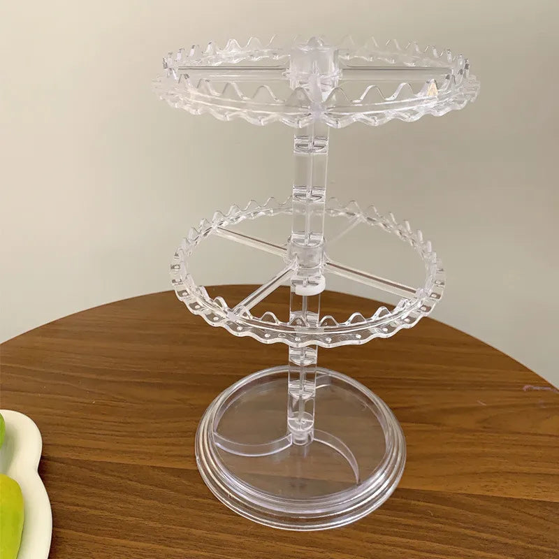Multi-Layer Rotating Earring Storage Rack Women's Jewelry Display Stand Bracelet Necklace Small Accessories Holder Hair Tie