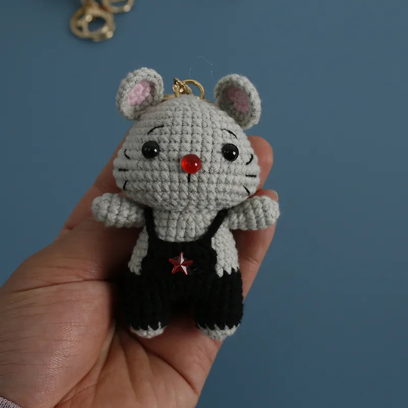 1 Piece Cute Animal yarn Unisex Bag Pendant Keychain