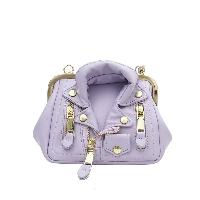 women's pu leather punk square bag