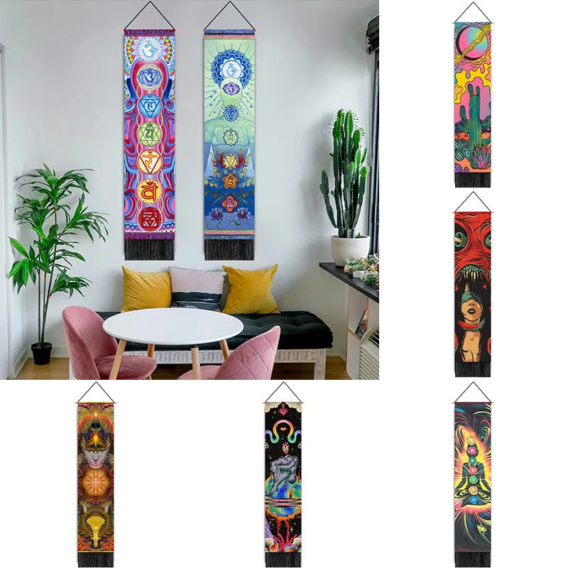 Nordic Style Printing cotton and linen Tapestry Wall Art